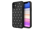 Mobil - Deksel og etui - Mercedes Silver Stars Pattern Case for iPhone 11 / Xr - Black - 3666339013301