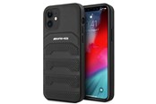 Mobil - Deksel og etui - Mercedes AMG Leather Debossed Lines Case for iPhone 12 mini - Black - 3666339013929