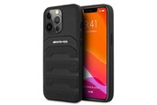 Mobil - Deksel og etui - Mercedes AMG Leather Debossed Lines Case for iPhone 13 Pro / iPhone 13 - Black - 3666339018955