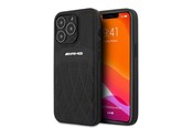 Mobil - Deksel og etui - Mercedes AMG Leather Curved Lines Case for iPhone 13 Pro / iPhone 13 - Black - 3666339018993