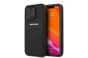 Mobil - Deksel og etui - Mercedes AMG Leather Curved Lines Case for iPhone 13 Pro Max - Black - 3666339019006