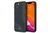 Mobil - Deksel og etui - Mercedes Leather Perforated Area Case for iPhone 13 mini - Navy Blue - 3666339020859