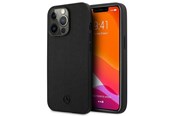 Mobil - Deksel og etui - Mercedes Leather Meshed Metal Logo Case for iPhone 13 Pro / iPhone 13 - Black - 3666339020910