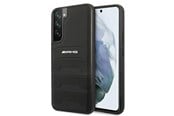 Mobil - Deksel og etui - Mercedes AMG Leather Debossed Lines Case for Samsung Galaxy S22+ - Black - 3666339043629