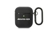 Mobil - Deksel og etui - Mercedes AMG Leather Big Logo AirPods Case - Black - 3666339069261