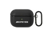 Mobil - Deksel og etui - Mercedes AMG Leather Big Logo Case for AirPods Pro - Black - 3666339069278