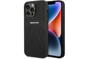 Mobil - Deksel og etui - Mercedes AMG Leather Curved Lines MagSafe Case for iPhone 14 Pro Max - Black - 3666339071974