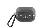 Mobil - Deksel og etui - Mercedes Large Star Pattern Case for AirPods Pro 2 (2022/2023) - Black - 3666339113049
