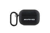 Mobil - Deksel og etui - Mercedes AMG Leather White Logo Case for AirPods Pro 2 (2022/2023) - Black - 3666339113605
