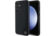 Mobil - Deksel og etui - Mercedes Leather Debossed Line MagSafe Case for Samsung Galaxy S24+ - Black - 3666339240950