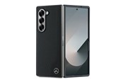 Mobil - Deksel og etui - Mercedes Leather Wood Imitation MagSafe Case for Samsung Galaxy Z Fold 6 - Black - 3666339323097