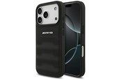 Mobil - Deksel og etui - Mercedes AMG Leather Debossed Lines Logo Case for iPhone 17 Pro - Black - 3666339556129
