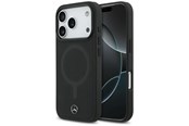 Mobil - Deksel og etui - Mercedes  Plain Smooth Leather MagSafe Case for iPhone 17 Pro - Black - 3666339568504
