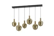 Lamper - EGLO Stars of Light FRUITERA long table pendant, black/brushed brass - 390466