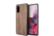 Mobil - Deksel og etui - Mercedes Wood Line Walnut Case for Samsung Galaxy S20 - Brown - 3700740473627