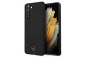 Mobil - Deksel og etui - Mercedes Silicone Line Case for Samsung Galaxy S21 - Black - 3700740497807