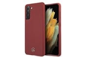 Mobil - Deksel og etui - Mercedes Silicone Line Case for Samsung Galaxy S21 - Red - 3700740497890