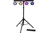 Musikkinstrumenter & DJ-utstyr  - Algam Lighting 2-i-1 LED-spotlights på stativ med fotkontroller - LAL STAGE-BAR II