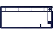Tastatur - HyperX Alloy Rise 75 (75%) - Top Plate - Navy Blue - Gamingtastatur - Uten numpad - Blå - 85U15AA