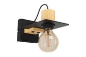 Lamper - EGLO BRAMERTON wall lamp, black/brown - 43753