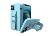 Mobil - Deksel og etui - Hurtel Rope Case Gel Lanyard Cover Chain Purse Lanyard Xiaomi Redmi Note 10 5G / Poco M3 Pro Blue - 5907769330179