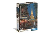 Puslespill - Clementoni Puzzle 500 Pcs CB High Quality Collection Night of the Eiffel Café - 35577
