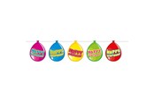 Leketøy - Folat BV Bunting Balloons Happy Birthday 10mtr. - 65500
