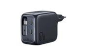 Mobil - Adaptere og ladere - Baseus EnerCore CJ11 67W Wall Charger with Two USB-C Ports and Retractable USB-C Cable - Black - E0121E00