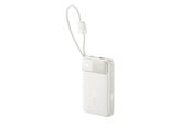 Nødlader - Baseus EnerFill FC11 20000mAh 22.5W Powerbank with Digital Display and Two Built-in Cables - Beige Nødlader - Beige - 20000 mAh - E0027S05