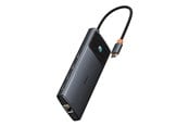 USB-hub - Baseus Metal Gleam II 10in1 HDMI USB-A USB-C RJ45 SD/TF Hub - Gray USB-hub - B00061800123-01