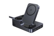 Mobil - Adaptere og ladere - Baseus NOMOS ND11 67W 6-in-1 Wireless Charging Station with Two AC Sockets - Black - E00078801123-00