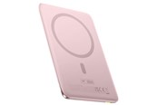 Nødlader - Baseus PicoGo AM41 5000mAh 20W Ultra-Slim Power Bank MagSafe Compatible with Simple USB-C 60W 30cm Cable - Pink Nødlader - Rosa - 5000 mAh - P1007680C453-00