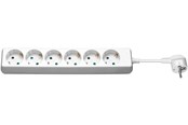 Strømkabel (ekstern) - Pro 6-Way Power Strip 5 m white 5 m - 6x safety soc - 4040849388408