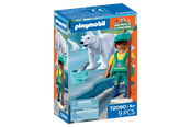 Figurer - Playmobil Zoo: Isbjørn og dyrepasser - 72090