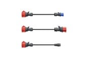 Lading av elbil - go-e Gemini flex 22 kW adapter set CEE red 16 A CEE blue 16 A EU plug - CH-04-09