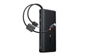 Nødlader - Baseus EnerFill FC41 20000mAh 100W Power Bank with Digital Display and Built-in Dual USB-C Cable - Black Nødlader - Svart - 20000 mAh - E0028N03