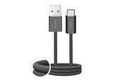 USB - Puro Fabrik 2.0 10W USB-A - USB-C Braided Cable 1.5 m - Dark Green - PUCAC10WFABK415MTDGR