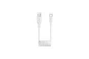 USB - Puro 10W USB-A - USB-C 1m spiral cable - white - PUCAC10WSPWHI