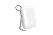 Nødlader - Puro Power Link 10 Plus 10000 mAh powerbank with built-in USB-C cable – white Nødlader - Hvit - 10000 mAh - PUFCBB100C2USBCWHI