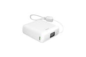 Nødlader - Puro 10000mAh 20W USB-C USB-A power bank with display and built-in USB-C cable - white Nødlader - Hvit - 10000 mAh - PUFCBB100P12WHI