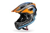 Sykkelutstyr - Rockbros TT-32SOBL-M children's bicycle helmet with removable chinbar size M - black and orange - Rockbros-TT-32SOBL-M
