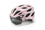 Sykkelutstyr - Rockbros Bike Helmet with Visor Detachable UV Goggles Detachable Visor Unisex - Pink - 8386824304084