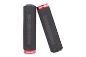 Sykkelutstyr - Rockbros BT1001BKRD sponge bicycle handlebar grips - black and red - BT1001BKRD