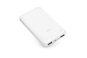 Nødlader - Puro Powerbank White 10000mAh 12W 2xUSB-A + USB-C - White Nødlader - Gul - 10000 mAh - PWFCBB100P2WHI