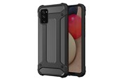 Mobil - Deksel og etui - Hurtel Hybrid Armor Case Tough Rugged Cover for Samsung Galaxy A03s Black - 5907769338519