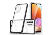 Mobil - Deksel og etui - Hurtel Clear 3in1 Case for Samsung Galaxy A72 4G Frame Gel Cover Black - 5907769338984