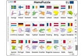 Puslespill - Larsen Puzzles Puzzle game MemoPuzzle. Name flag and capitals ten - 54 pieces Maxi (36.5x28.5 cm) Gulv - GP2