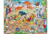 Puslespill - Larsen Puzzles Puzzle Australian animals - 60 pieces Maxi (36.5x28.5cm) Gulv - FH45