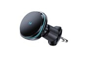 Mobil - Adaptere og ladere - Wozinsky WCT5-Q6S2Y Car Holder with Qi/MagSafe 15W Inductive Charger for Ventilation Grill with Fan - Black - 5907769372513