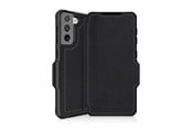 Mobil - Deksel og etui - ITSKINS HYBRID FOLIO cover for Samsung Galaxy S21 4G / 5G®. Black with recycled leather - SG3S-HYBRF-BKRL